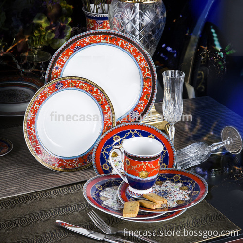 16 Pieces Elegance Fine ceramic dinnerware set